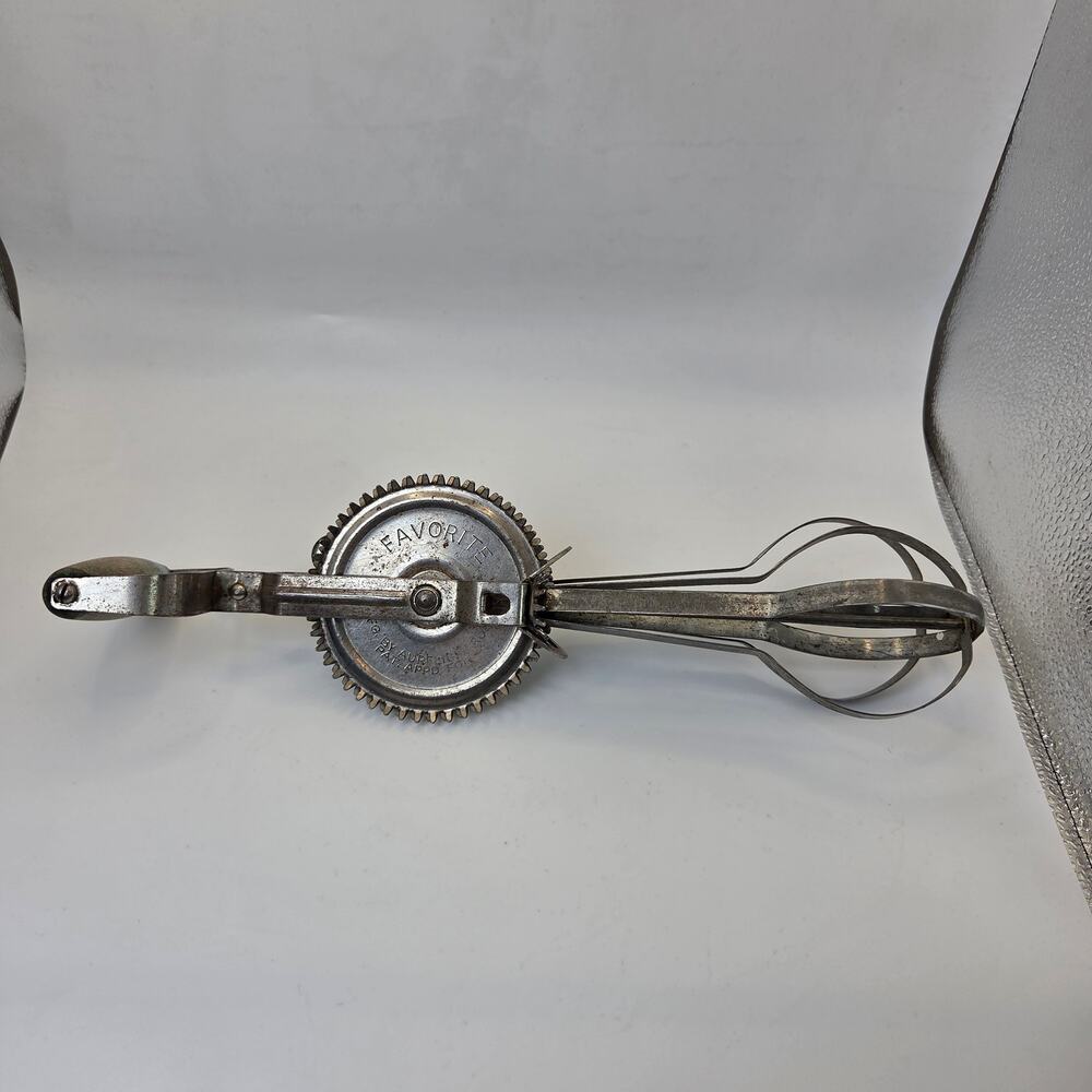 Favorite F.G. Aurelius Hand Crank Egg Beater Pat Appd For Antique Mixer